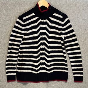 Ann Taylor LOFT nautical-style sweater Turtleneck cotton